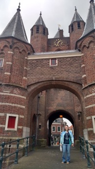 At the Amsterdamse Poort, an old city gate in Haarlem.