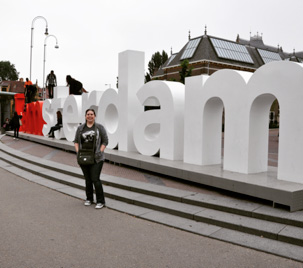 The iconic “I Amsterdam” sign outside of the Rijksmuseum