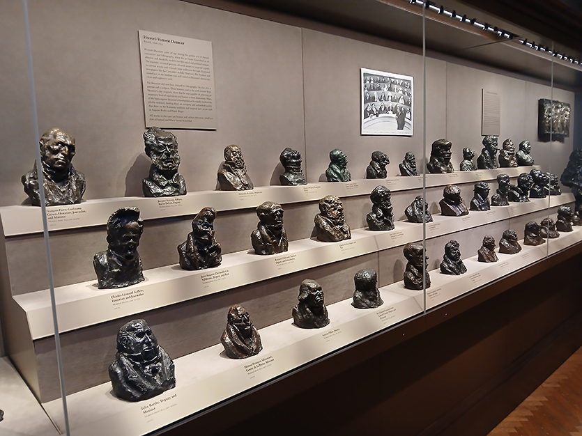 Daumier's satirical bronze busts on display at the Art Institute of Chicago. Using a newly compiled database of alloy "recipes," researchers were able to situate the bronzes in 20th-century Parisian foundries where they were likely cast.