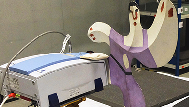 Compositional analysis of Picasso's painted sheet metal sculptures gave new insights into how the works were made.
