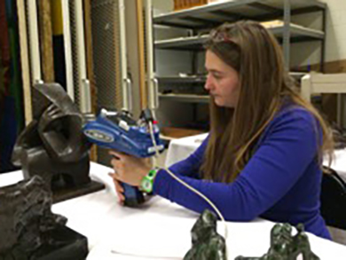 To fill out the database, former Center postdoctoral fellow Johanna Salvant scanned bronzes from different foundries.
