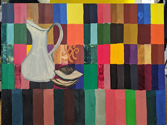 Center researchers created this mockup of pigments to test the capabilities of the MA-XRF elemental mapping. 