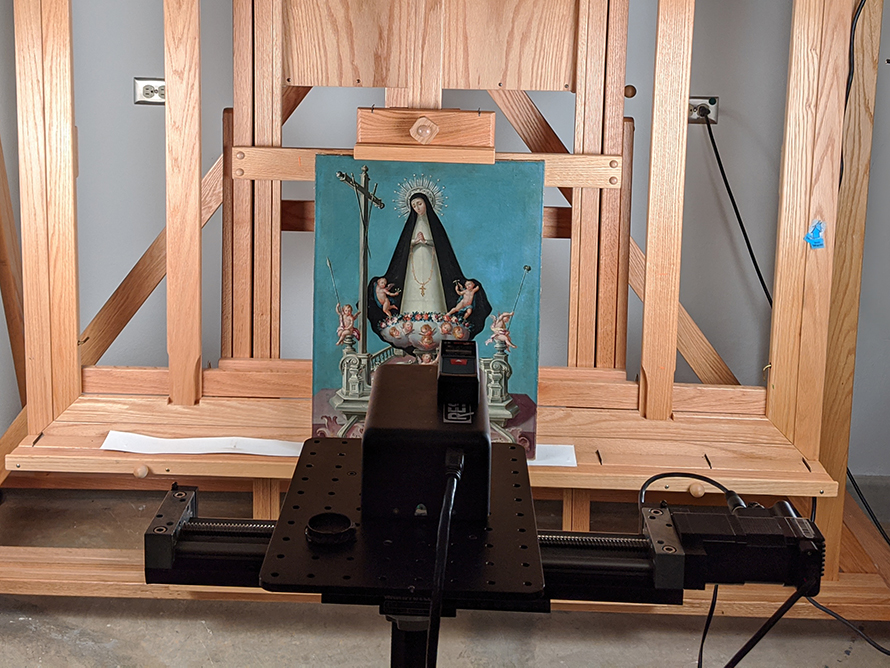 José Campeche’s Virgin of the Solitude of Victory (1782-89) was scanned to map the artist’s pigment use.